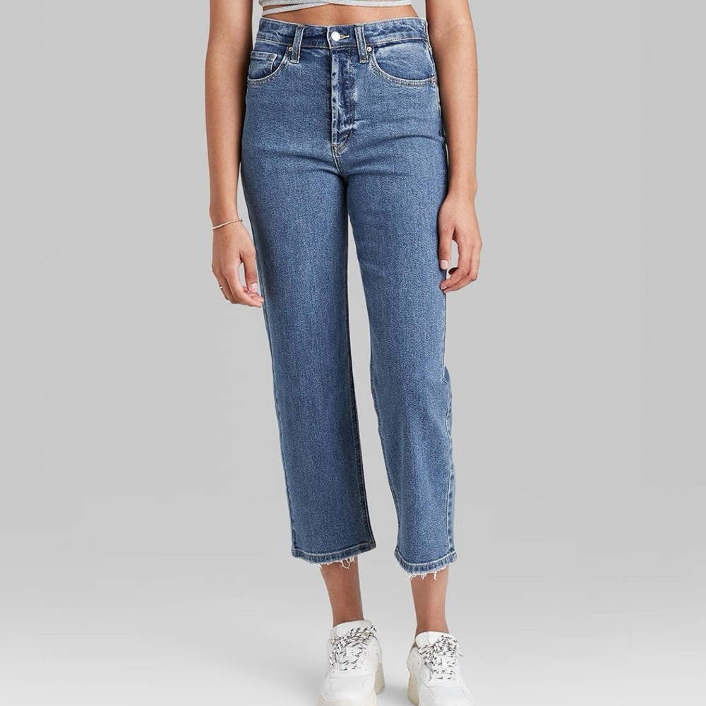 Target Wild fable high rise straight button jeans